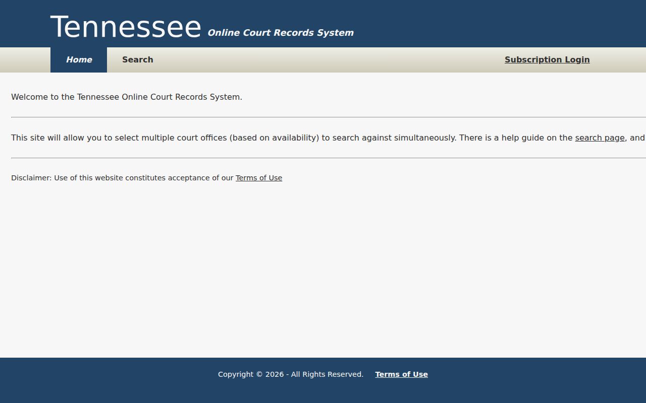 Henry County case search all Tennessee counties option