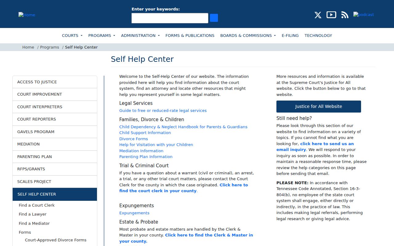 Henry County civil docket self-help resources