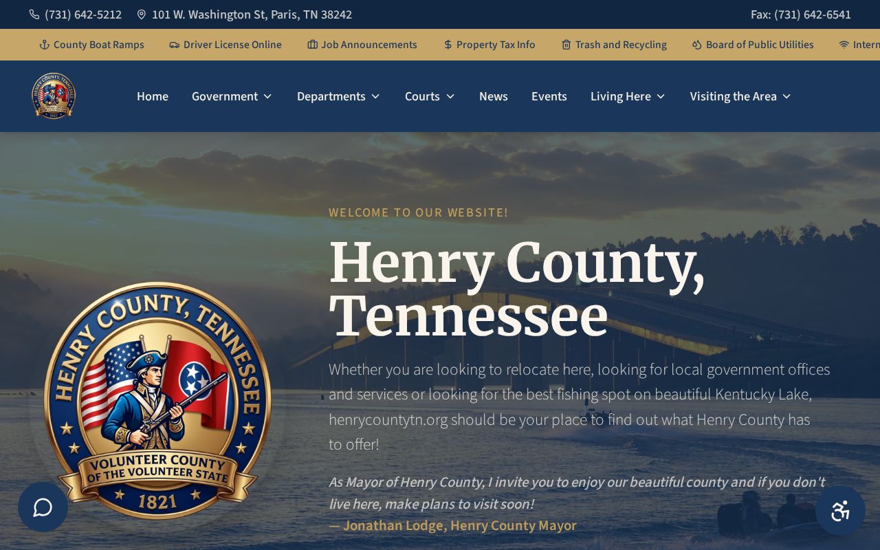 Henry County court docket official county website