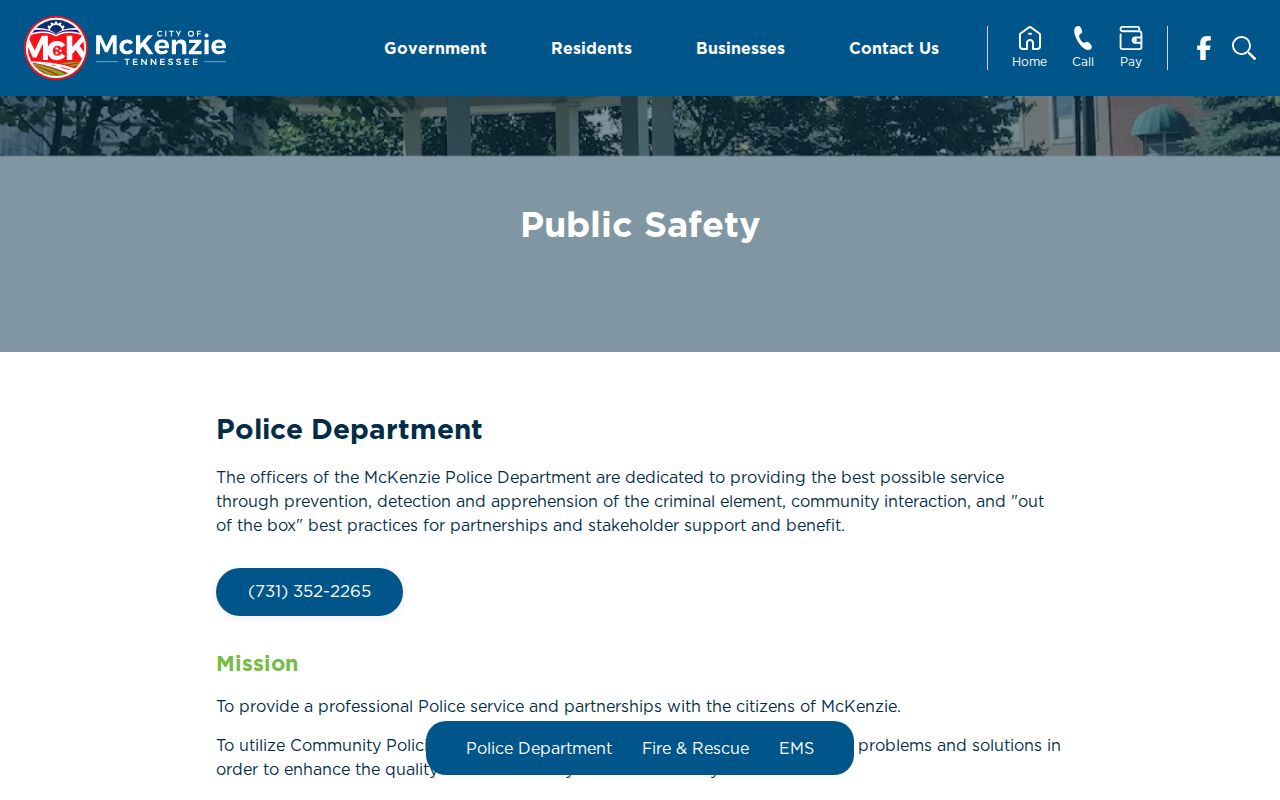 McKenzie court records Public Safety contact information